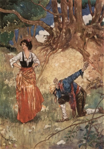 I Threw Myself at Her Feet by René Bull